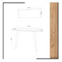 Hanah Home Aparador Roble con Espejo Incluido 80x84cm